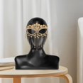 thumbnail image 3 of BELOVING Cosplay Chain Head Outfit Headwear Rhinestone for Belly Dance Handmade Golden, 3 of 7