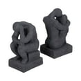 thumbnail image 3 of Sagebrook Home Polyresin Thinking Man Bookends Set - Enhance Your Shelves, 3 of 7