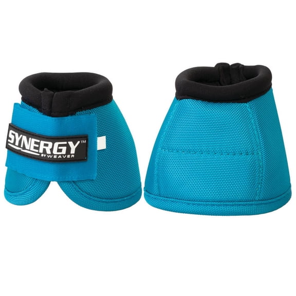 Small Weaver Horse Bell Boots Synergy Sport 2520D Ballistic Turquoise