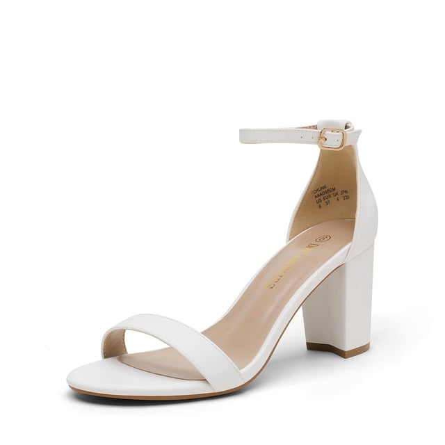 Sandalias DREAM PAIRS CHUNK para mujer, blanco/poliuretano, talla 37