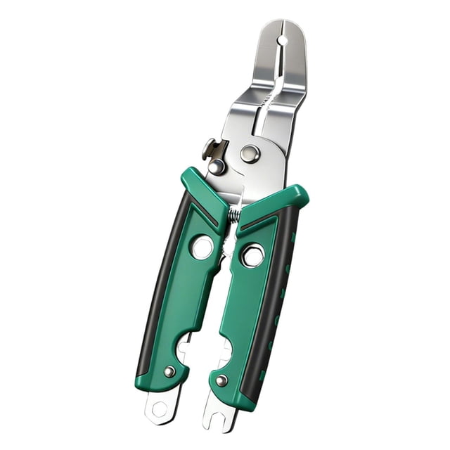 Pelacables Plier Herramienta Pelacables Multifuncional Cortador Crimpador Cable con Mango Antideslizante de Acero Adecuada para Electricistas Y Bricol