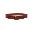 thumbnail image 2 of Snap On Cowhide Full Grain Stitching-Edged Leather Belt with Rectangular Buckle, 2 of 2