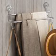 thumbnail image 6 of Double Suction Cup Towel Rack, Dual-purpose Towel Holder with Hooks, Double Rod Design, for Household Bathroom Storage, Organizing Wet and Dry Towels, by FAJHHA, 6 of 8