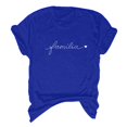 thumbnail image 3 of Cathalem Womens Oversized T Shirts Round Neck Oversized Crop Tops Workout Tops Tees,Blue L, 3 of 3