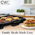thumbnail image 2 of COOK WITH COLOR Electric Griddle 1200W, Nonstick Surface for Pancakes, Burgers, Eggs & More, Removable Temperature Control, Slide-Out Drip Tray, 10", 2 of 6