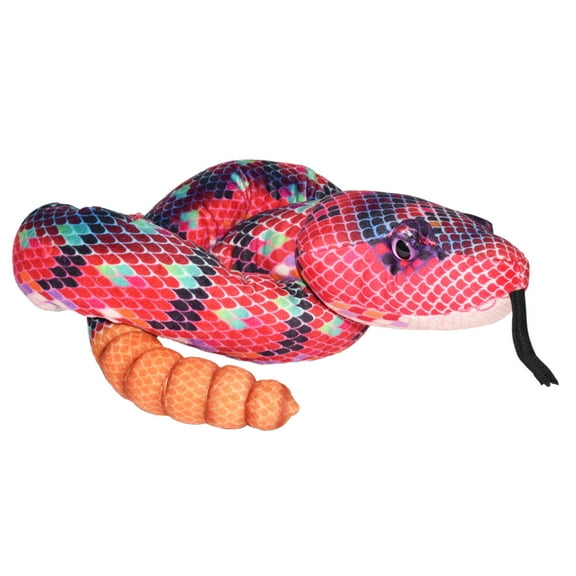Wild Republic Snake Plush, Snake Stuffed Animal, Plush Toy, Kids Gifts, Pet Snake, Red Green, 54 Inches