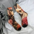 thumbnail image 5 of Logiee Vintage Red Flower Chihuahua Print Adult Socks for Men & Women,Calf Socks, Ankle Socks,Boots Socks,Breathable Casual Sock,Unisex Crew Socks, 5 of 6