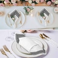 thumbnail image 2 of White Greek Key Cloth Napkins, Geometric Greece Ancient Farmhouse Geo Washable and Reusable Dinner Napkins Set of 4, Table Napkin for Kitchen Party Birthday Wedding Hotel Housewarming 20"x20", 2 of 8