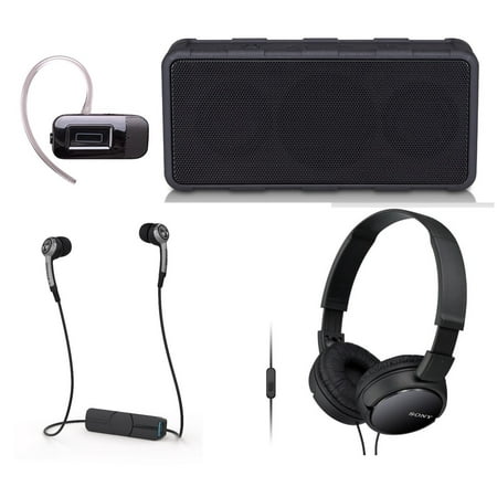 New Electronics For Christmas Gifts Tech & Gadget Lovers Electronics Gift Box Portable Audio Bundle Holiday Christmas - Wireless Speaker, Bluetooth Earbuds, Sonyy Headphones for iPhone & Android + Headset (New Open Box) ()