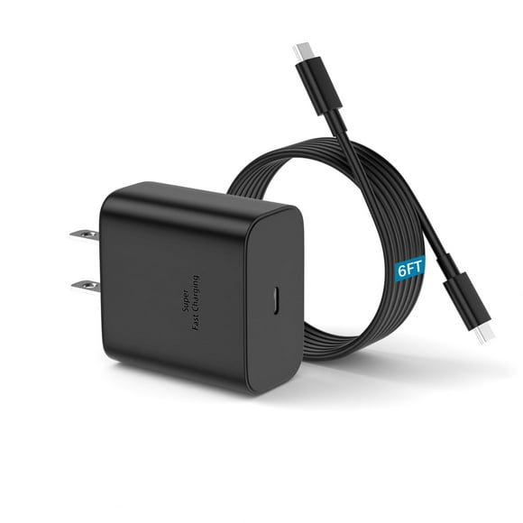 Cargador Ryaobwu USB C de 45 W de carga rápida para Galaxy S24 con cable
