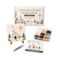 thumbnail image 2 of Christmas Sea Glass Art Kit DIY Craft Set, Holiday Mosaic Art Craft Kit with Colorful Glass Pieces for Home Decoration and Gift, 2 of 6