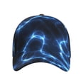 thumbnail image 2 of Fotbe Blue Lightning Baseball Cap, Blue Lightning Print Dad Hat,Outdoor Hat,Adjustable Sports Cap, Perfect For Activities, 2 of 9
