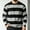 Black, variant on Men's Crew Neck Striped Knit Sweater, Loose Fit Long Sleeve Pullover Jumper for Fall Winter Casual