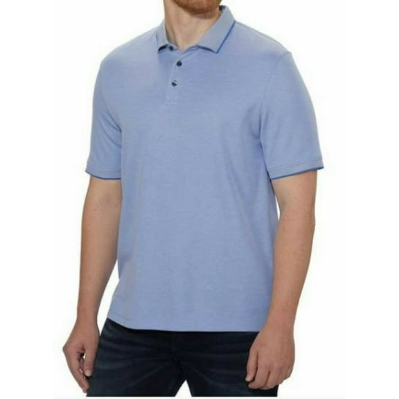 English Laundry Men's Short Sleeve Polo (Blue Yonder, Small)