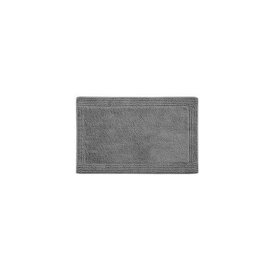 100% Cotton Tufted 3000 GSM Reversible Bath Rug 21x34" Charcoal Super Plush Dense Machine Washable Bathroom Rug