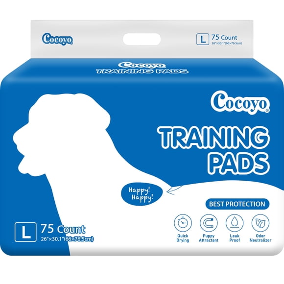 Empapadores para entrenamiento de perros COCOYO, tamaño grande, 75 unidades, 66 x 77 cm