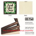thumbnail image 4 of Square wooden board painting with wooden frame. Suitable for decorating rooms, a great gift for holidays. Exquisite printing., 4 of 9