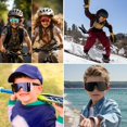 thumbnail image 4 of Gafas de sol de béisbol para niños JOVAKIT Age 3-13 UV400 verde/rojo, 4 of 7