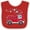 Red and White, variant on Inktastic Valentine Fire Truck with Cute Dalmatian and Hearts Boys or Girls Baby Bib