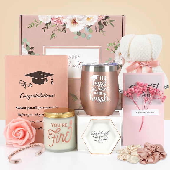 2026 Graduation Gifts, 10 in 1 Pratical Grad Gift Basket for College or High School Class of 2026 Graduation Gift Box for Daughter, Sister, Friend