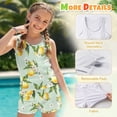 thumbnail image 6 of Xoenoiee Lemon Flower Print Girls Tankini Bikini Set Fashion Racerback Sport Tank Tops Hawaii Swim Shorts Two Piece Swimsuit Outfits Bathing Suit, 12-13 Years, 6 of 7