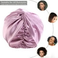 thumbnail image 4 of Mosey Adjustable Satin Faux Silk Bonnet Front Knot Back Adjustable Buckle Large Long Curly Hair Wrap Elastic Drawstring Beauty Hat, 4 of 8