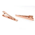 thumbnail image 2 of TC011A - 5 pcs. Rose Gold Plated Tie Bars/Clips - 55x5mm Glue Pad - Over 2 inches long!, 2 of 3