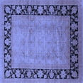 thumbnail image 1 of Ahgly Company Machine Washable Indoor Square Oriental Blue Industrial Area Rugs, 8' Square, 1 of 4