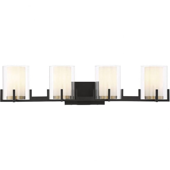 4 Light Bathroom Light Fixture in Contemporary Style-7.5 inches Tall and 33 inches Wide Bailey Street Home 159-Bel-4636195