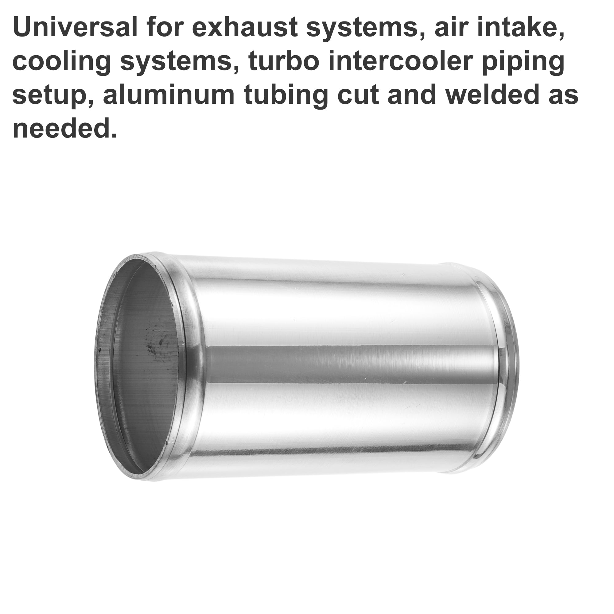 2-Pack Aluminum Intercooler Pipes - 89mm OD 6" Length Universal Straight Intake Tubes