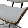 thumbnail image 3 of Simpli Home Dax Swivel Adjustable Executive Computer Bentwood Office Chair in White, 3 of 8
