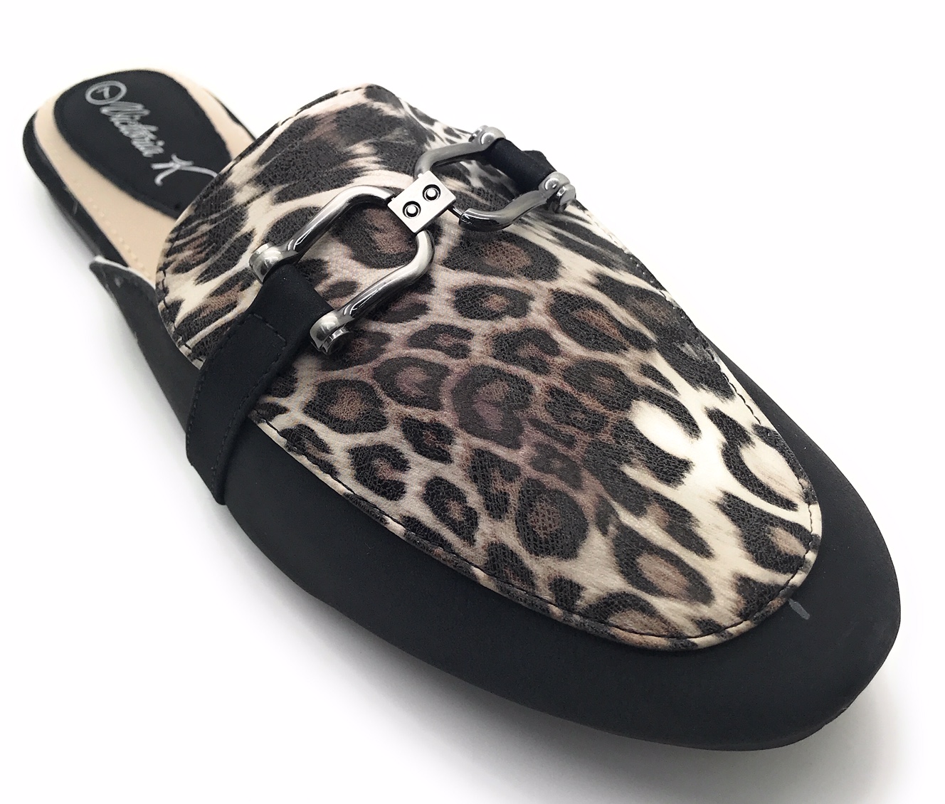 Victoria K Leopard Print Slip On Mules (Women)