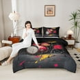 thumbnail image 4 of jejeloiu Oil Painting Drum Kit Twin Comforter Sets,Rock Music Instrument Bedding Set For Boys Kids Reversible 2-Piece, 4 of 8