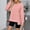 Pink, variant on Women's Long Sleeve Blouses for Fall Wine Solid Color With Shoulder To Round Neck Loose And Fashionable Tops