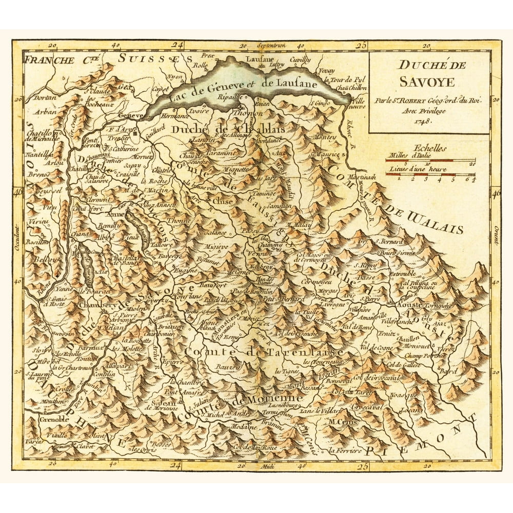 Savoy Duchy France Italy Robert 1748