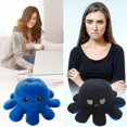 thumbnail image 3 of Reversible Octopus Plush Toys Black And Gray 20cm, Show Your Mood Without Saying A Word!, 3 of 5