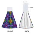 thumbnail image 3 of Yayeee Kitchen Hanging Hand Towels Set of 2 with Loop Bathroom Absorbent Tie Towel, Purple Stained Glass Pattern, 3 of 7
