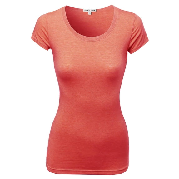 FashionOutfit Women's Lightweight Basic Crewneck Short Sleeve Boy Tee