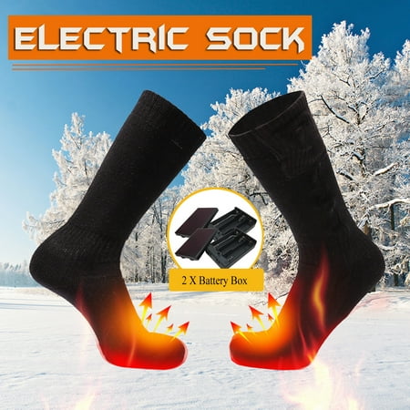 1Pair Winter Cotton Electric Battery Heated Socks Feet Thermal Warmer ...