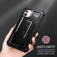 thumbnail image 3 of Dexnor for iPhone 11 Case, [Built in Screen Protector and Kickstand] Heavy Duty Military Grade Protection Shockproof Protective Cover for iPhone 11, 6.1 inch, Black, 3 of 6