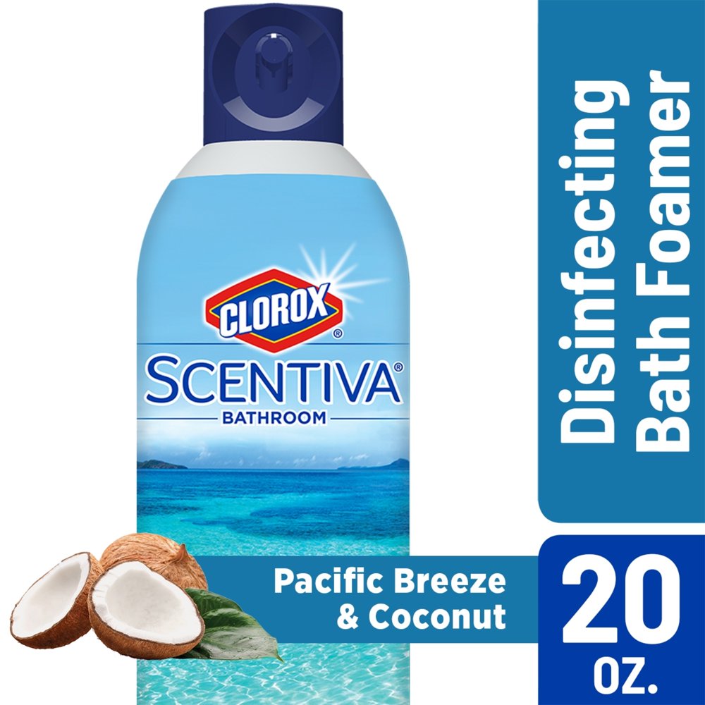 Clorox Scentiva Bathroom Foam Cleaner Foaming Aerosol MultiSurface