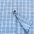 thumbnail image 5 of Dubinik Mens Short Sleeve Button Down Shirts 100% Cotton Plaid Men's Casual Button-Down Shirts with Pocket, 5 of 6