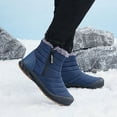thumbnail image 5 of Tejiojio Womens Zippered Snow Boots,Men Shoes Solid Color Winter Keep Warm Woolen Casual Zipper Short Boots, 5 of 5