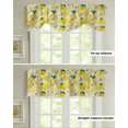 thumbnail image 4 of Lemon Summer Fruit Window Curtain Kitchen Cabinet Coffee Tie-Up Valance Curtain Rod Pocket Short Curtain, 4 of 6