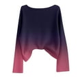 thumbnail image 2 of Sweaters for Women 2025 Gradient Color Knit Pullover Sweater Long Sleeve Casual Loose Fit Comfortable Fall Winter Outfit, 2 of 4