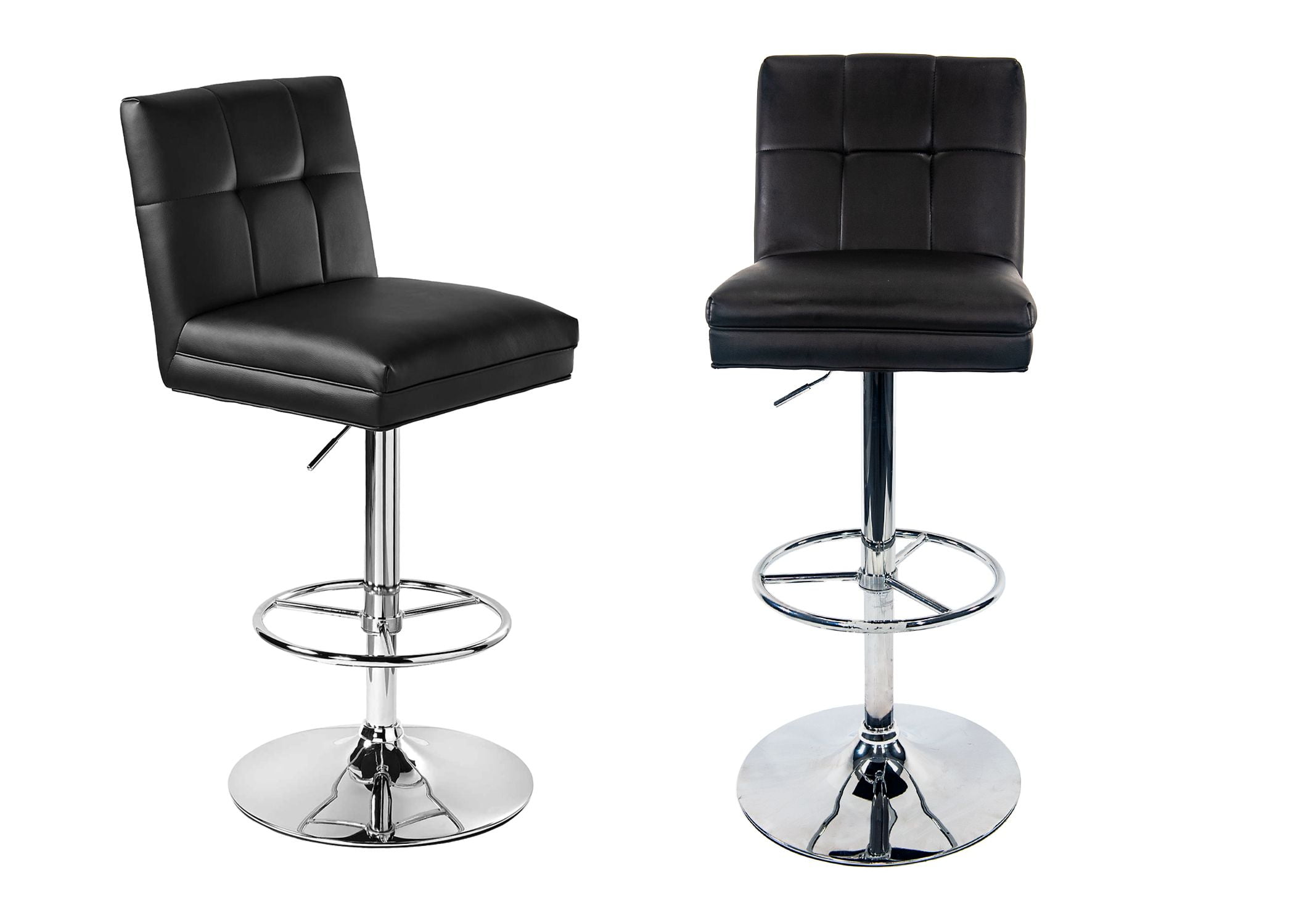 Boraam Sloan Adjustable Faux Leather Swivel Bar Stools Set of 2