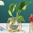 thumbnail image 3 of 3D Geometric Tabletop Flower Vase, Terrarium Air Plant Holder Glass Display Planter Table Centerpiece Flower Pot Style01, 3 of 8