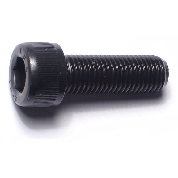 10mm-1.25 x 30mm Black Oxide Knurled Hex Socket Cap Screws (8 pcs.)