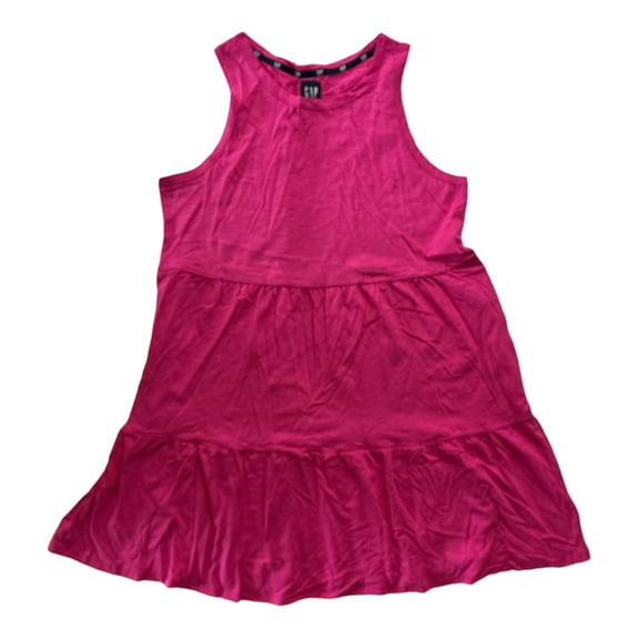 Gap Women's Lightweight Tiered Layered Sleeveless Summer Dress (Very Berry, XS)
