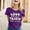 Purple, variant on Graphic Tees for Women's T-Shirts for Everyday Comfort Graphic Tee Short Sleeve Tennis Top for Women'summer Purple L